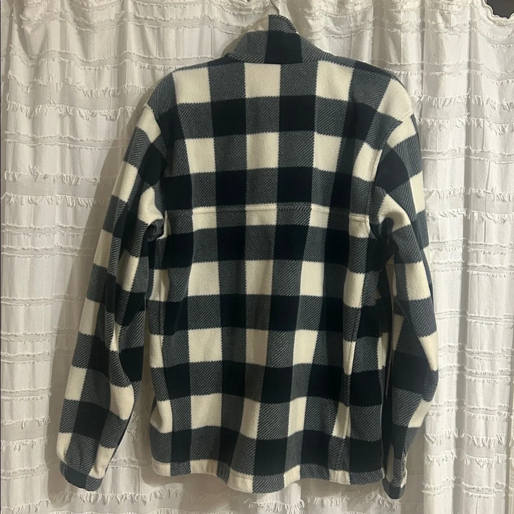 Columbia Black and White Plaid Fleece Jacket - Picture 5 of 5